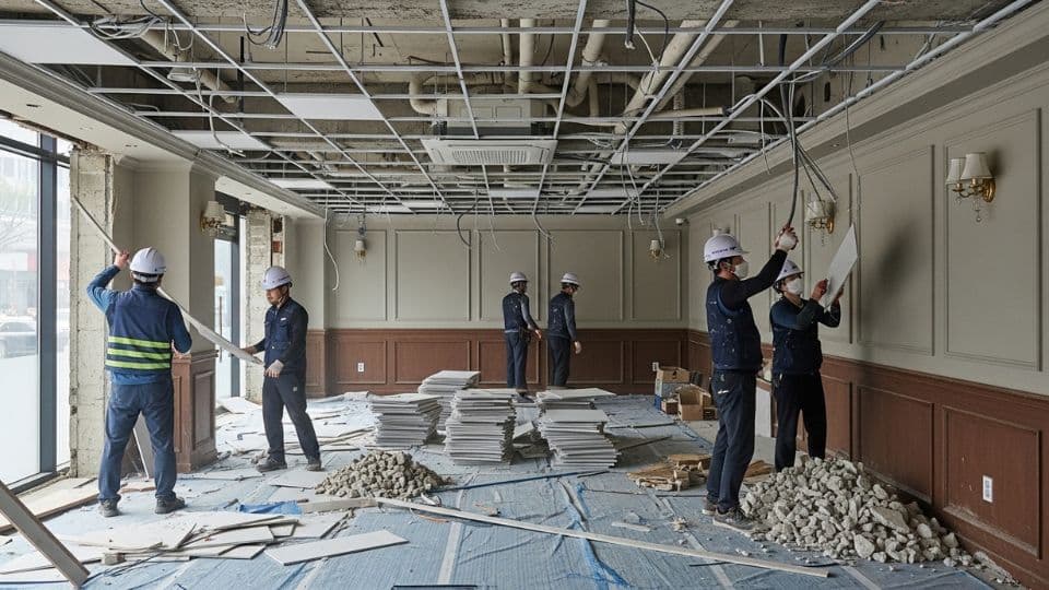 화장실 타일 시공